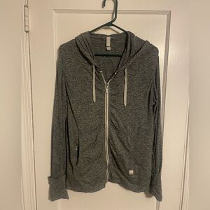 Vuori Charcoal Zip-Up Sweater Size Small